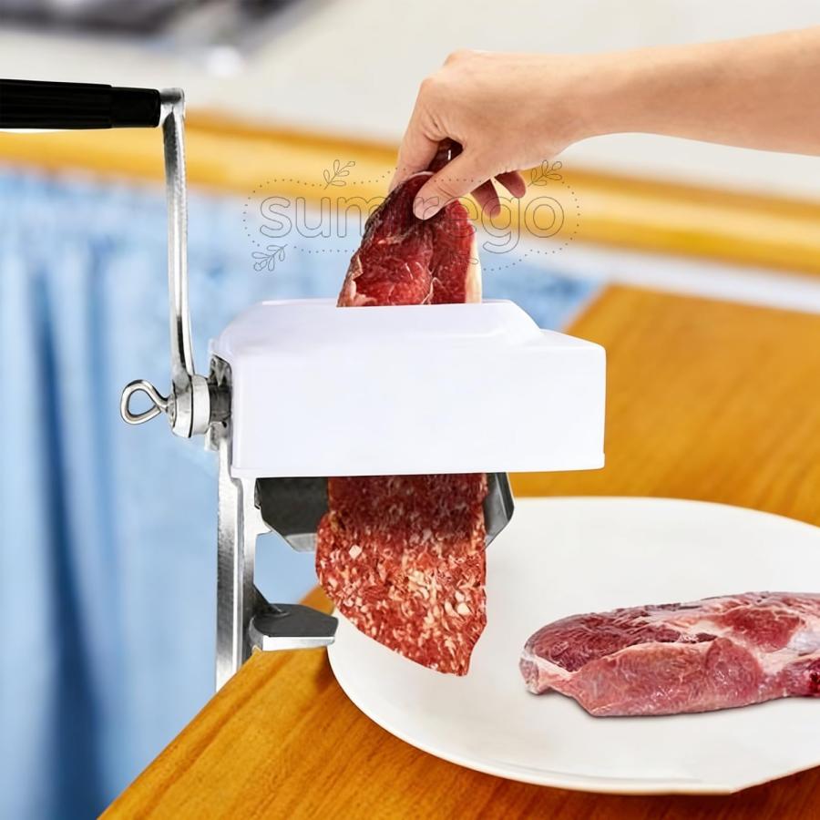 ミートテンダライザー 手動 ローリング式 ステーキ肉たたき機 肉柔らか