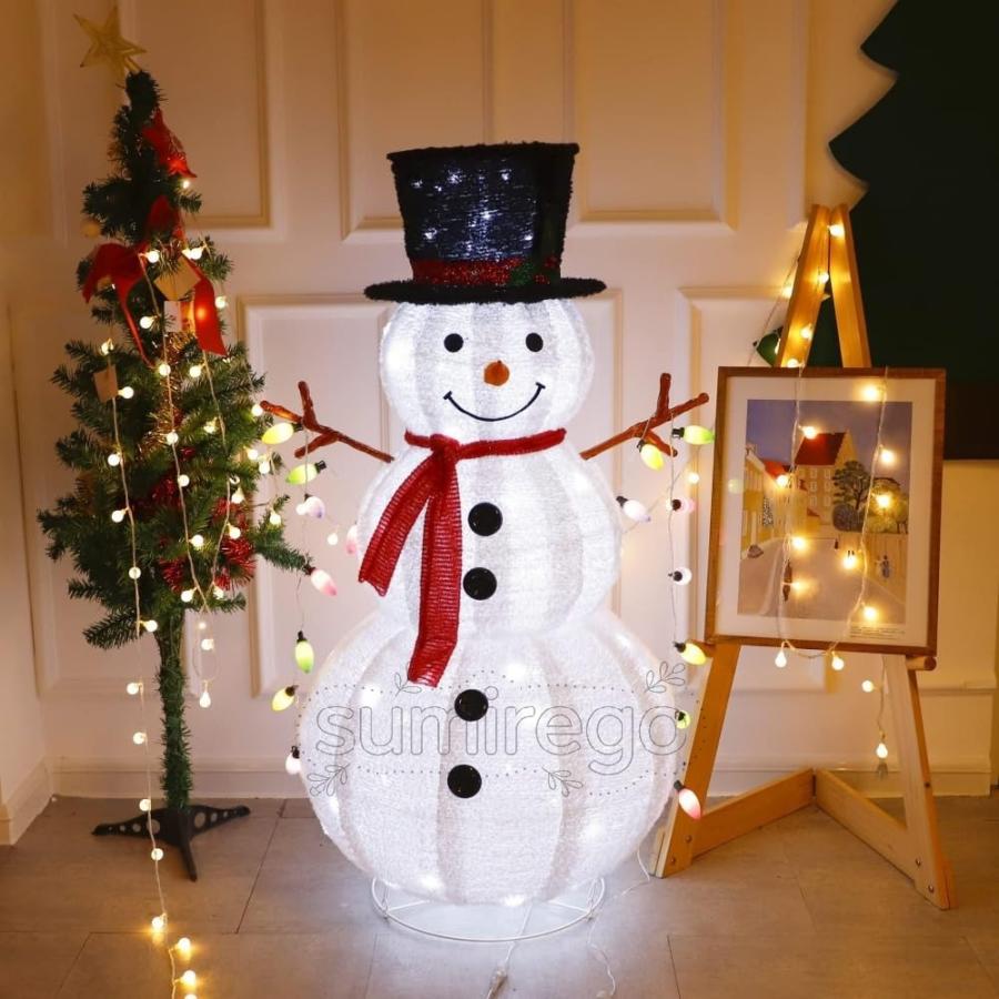 クリスマス 飾り 屋外 置物 雪だるま スノーマン モチーフライト 高さ 