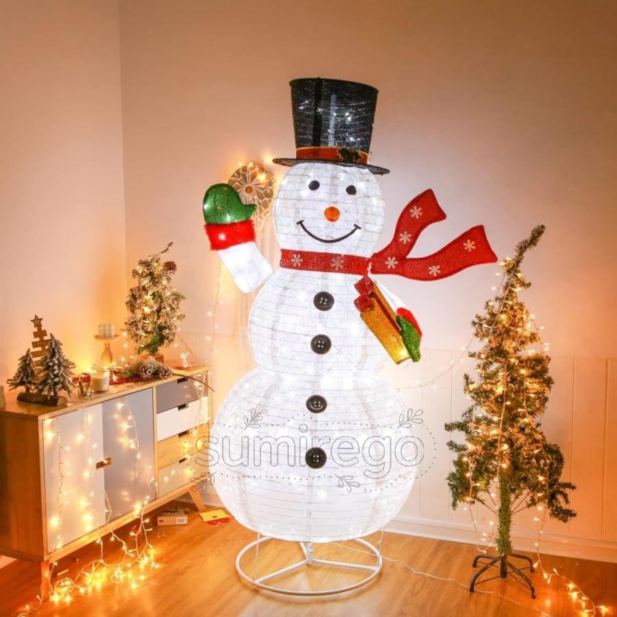 クリスマス 飾り 屋外 置物 雪だるま スノーマン モチーフライト 高さ 