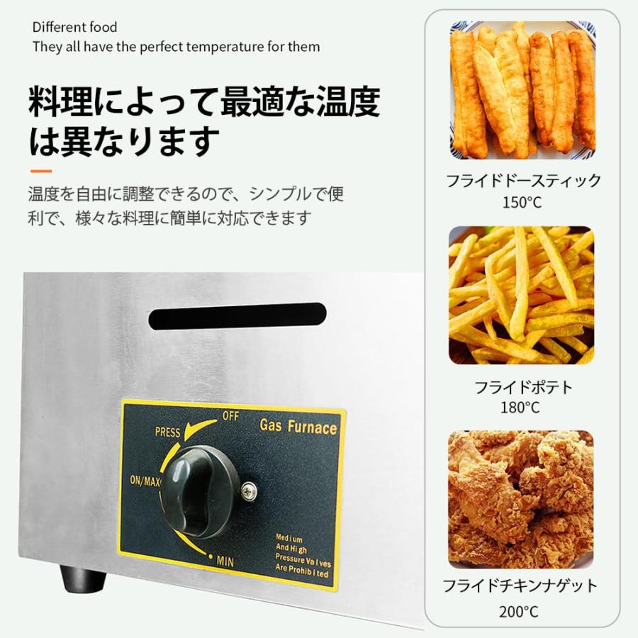 大型 ガスフライヤー 業務用フライヤー 温度調整機能 複数仕様ダブル