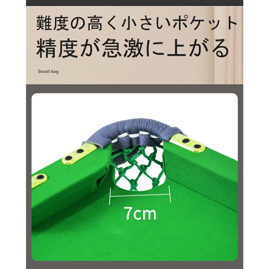 折りたたみビリヤード台、耐久性のある 3バッグビリヤードトレーニングテーブル、ゲームルーム、リビングルーム、家庭用、レベリング装置付き_3