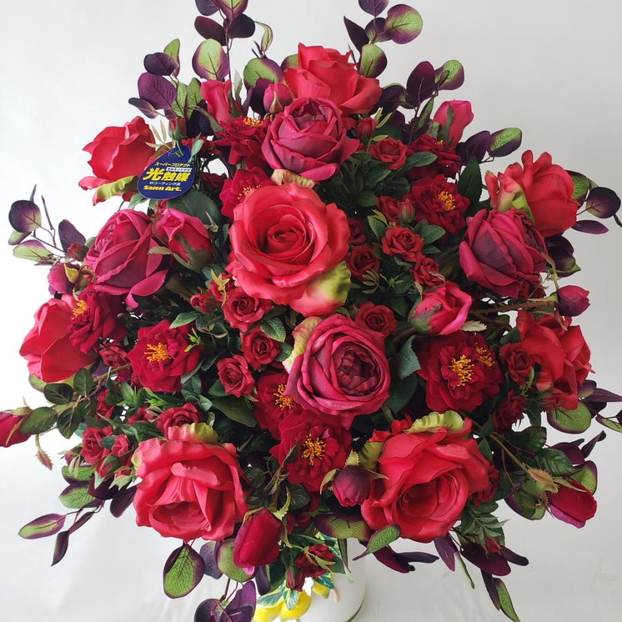 造花黄バラMIXアレンジ【高75×幅50】光触媒コーティング 【公式通販】