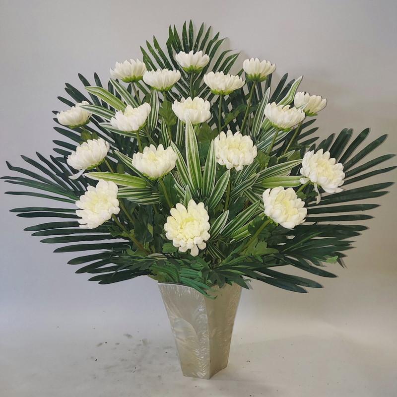 仏花、No1/白菊仕上(造花）・約高70cm×幅55cm