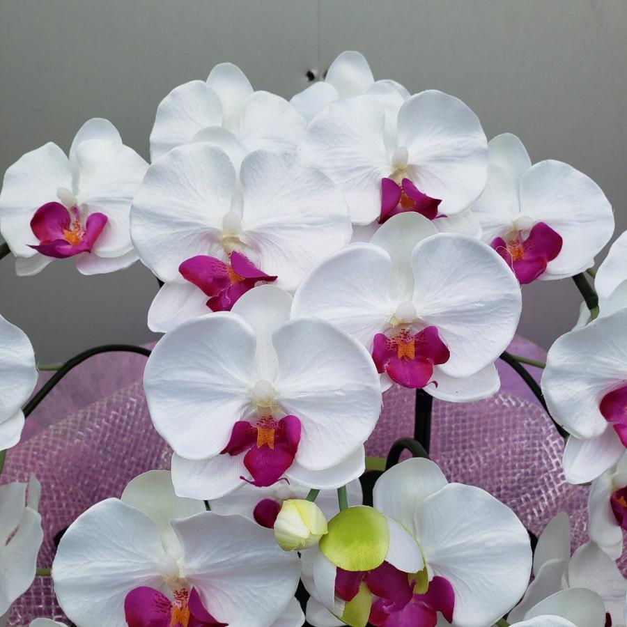 胡蝶蘭-DXL/白紫3F 高さ80cm×巾40cm 造花・光触媒 【公式通販】