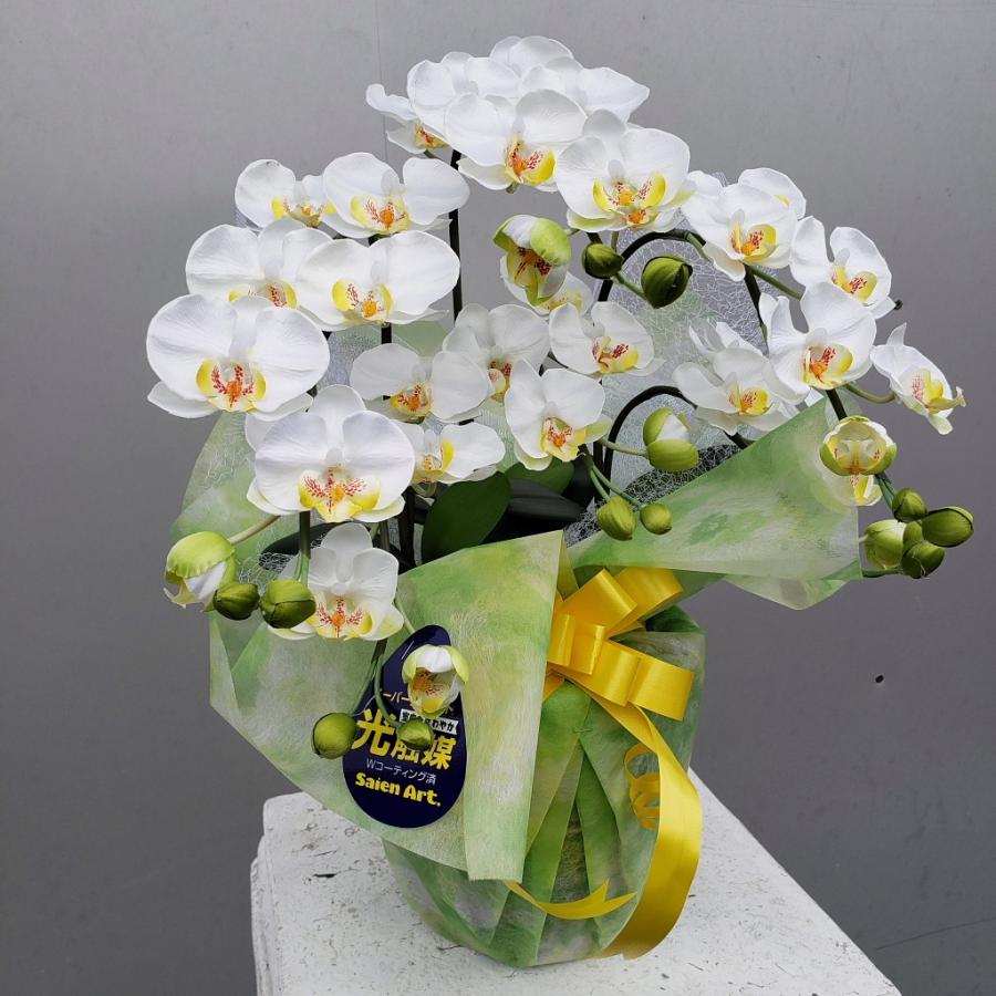 胡蝶蘭S・3F・白黄（造花）高45cm×幅30cm 光触媒コーティング 