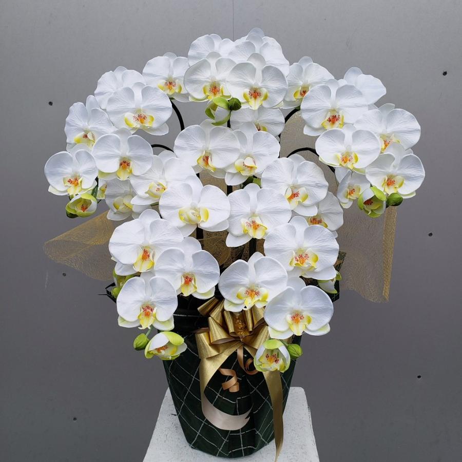 胡蝶蘭M白黄（造花）（高約70cm×幅40cm）光触媒コーティング