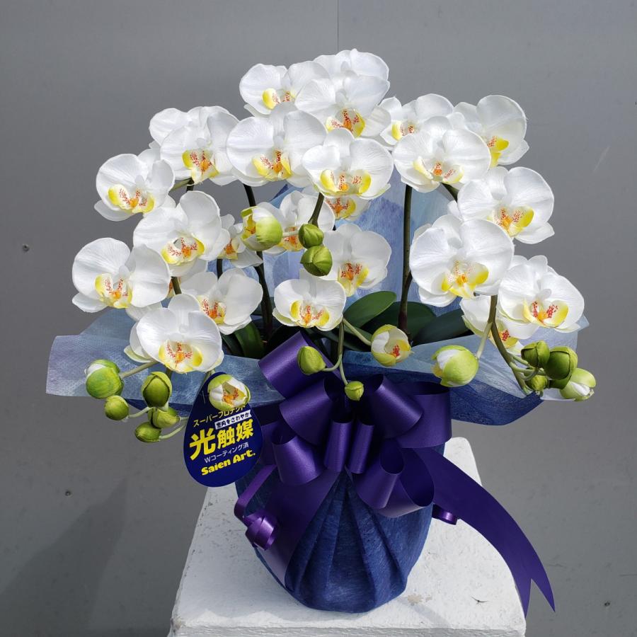 胡蝶蘭M-赤＆白黄 3F 高さ60cm×巾30cm 造花・光触媒 【公式通販】