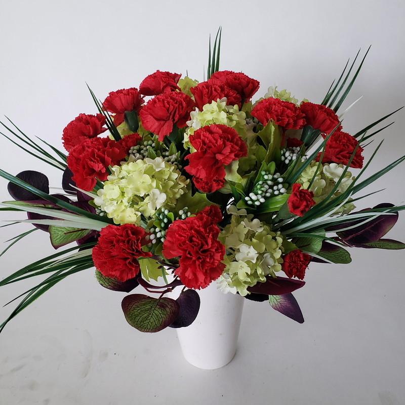 母の日・カーネーション赤・造花・高3０×幅30