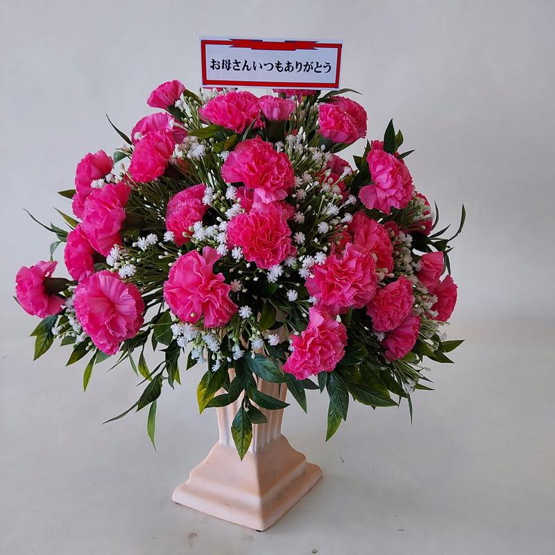 カーネーション・ピンク・アレンジ（造花）高55cm×幅35cm・光触媒