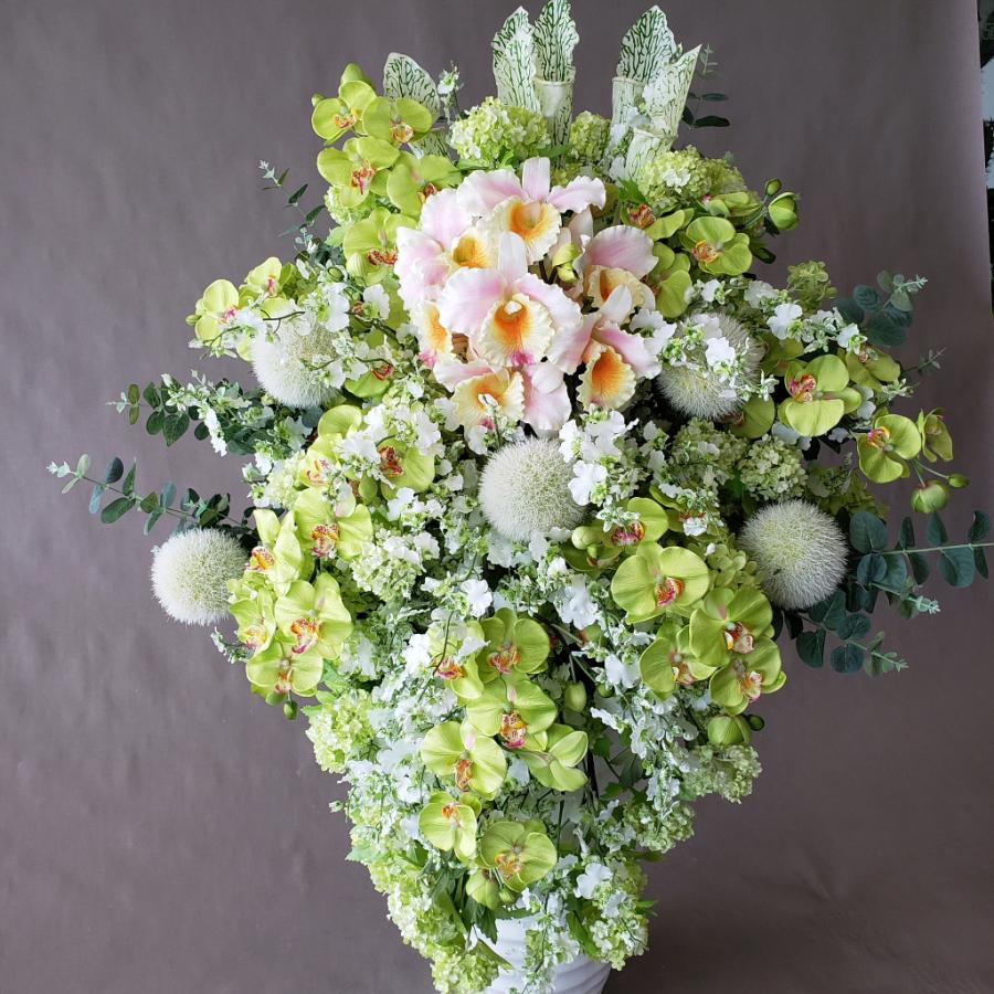 造花大型アレンジ・胡蝶蘭・オンシ・カトレア・MIX（高145cm巾75cm