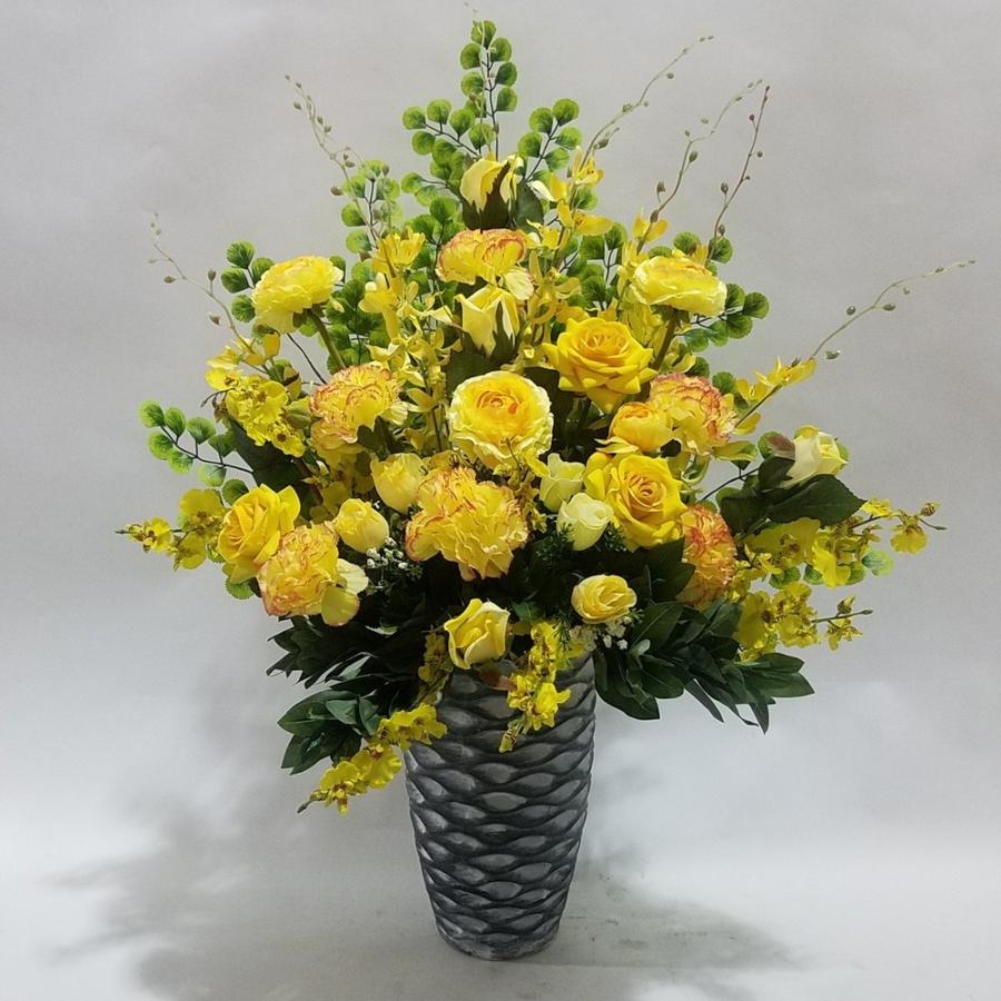 風水　造花（金運アップ）イエロー　（高さ７０ｃｍ幅５０ｃｍ）