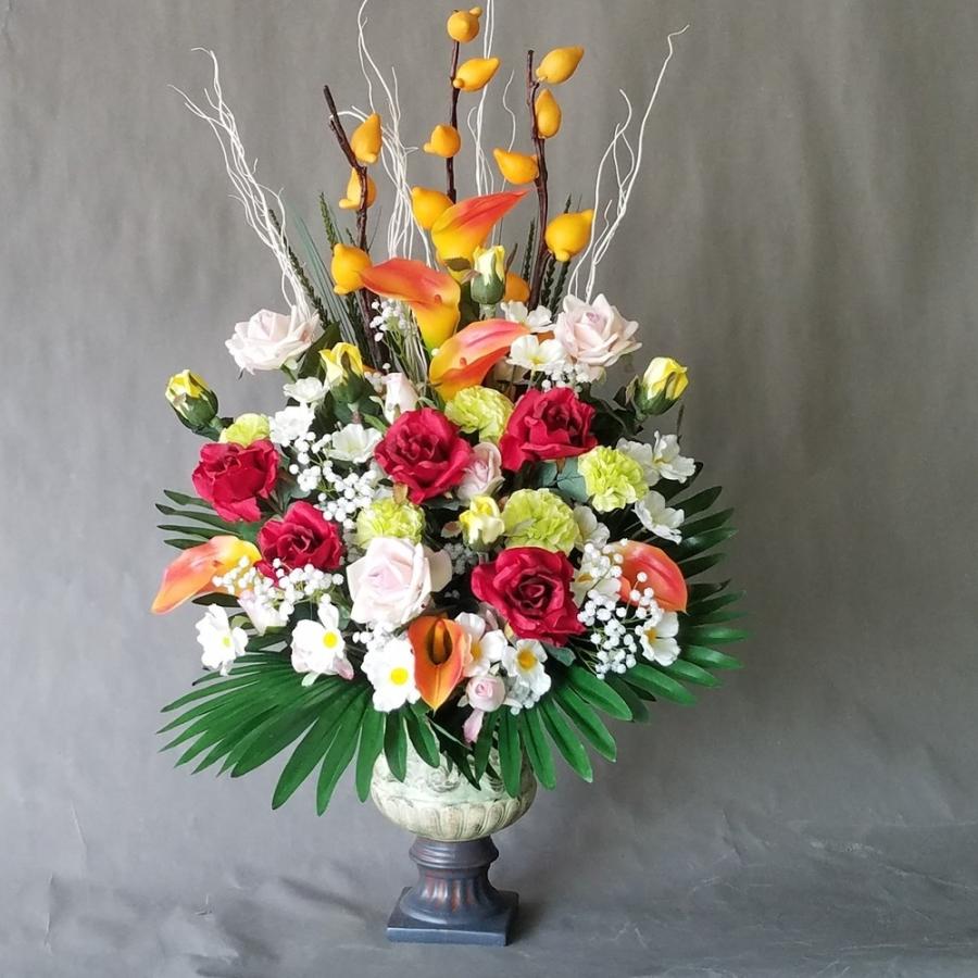 バラＭＩＸアレンジ（ＡＲ３７）（高さ１００ｃｍ巾55ｃｍ）、光触媒、造花，新築祝、開店祝、応接間の装飾、ショウウインドウの装飾