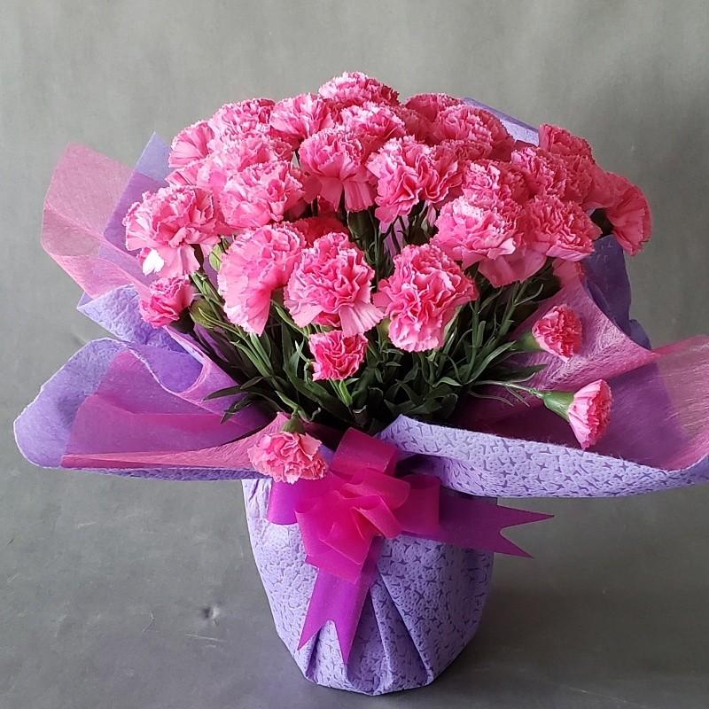 母の日、カーネーション（ピンク）（高さ35cm×巾25cm