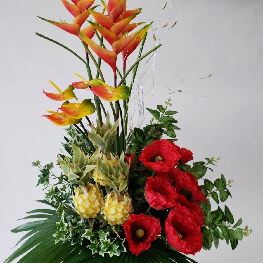 アレンジmix ハワイの花 ａｒ97 高110ｃｍ巾50ｃｍ オリジナル 光触媒 造花 Pynkebmc2d アイフラワー グリーン 通販 Yahoo ショッピング