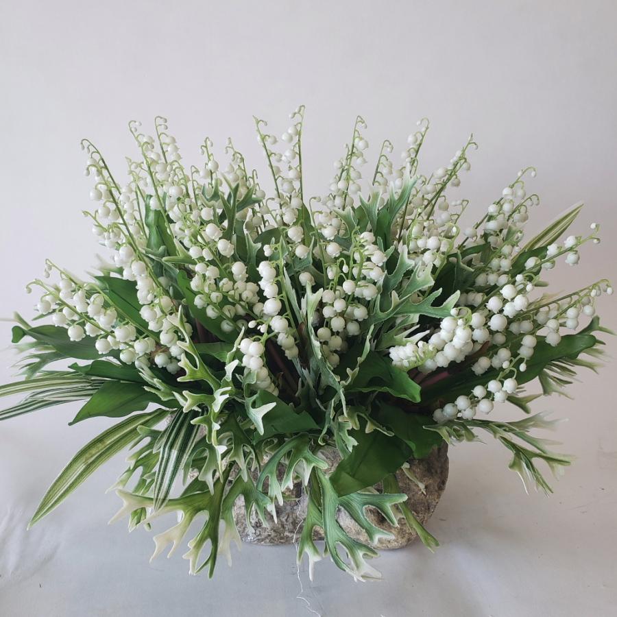 鈴蘭寄せ植え60本立 岩鉢入 : アイフラワー&グリーン - 通販 - Yahoo