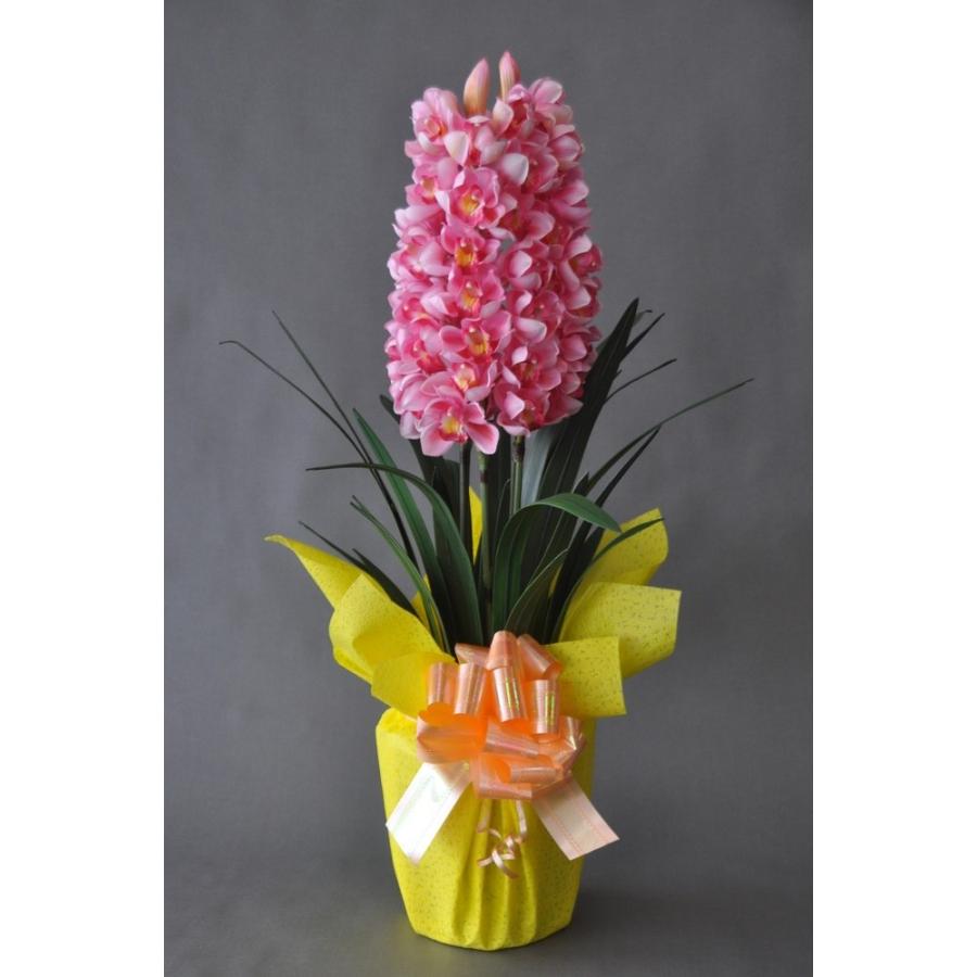 シンビジュウムＭ３Ｆピンク(高さ85cm) オリジナル アレンジメントです。 胡蝶蘭・カトレア・光触媒 ・造花・開店祝・結婚祝・開院祝