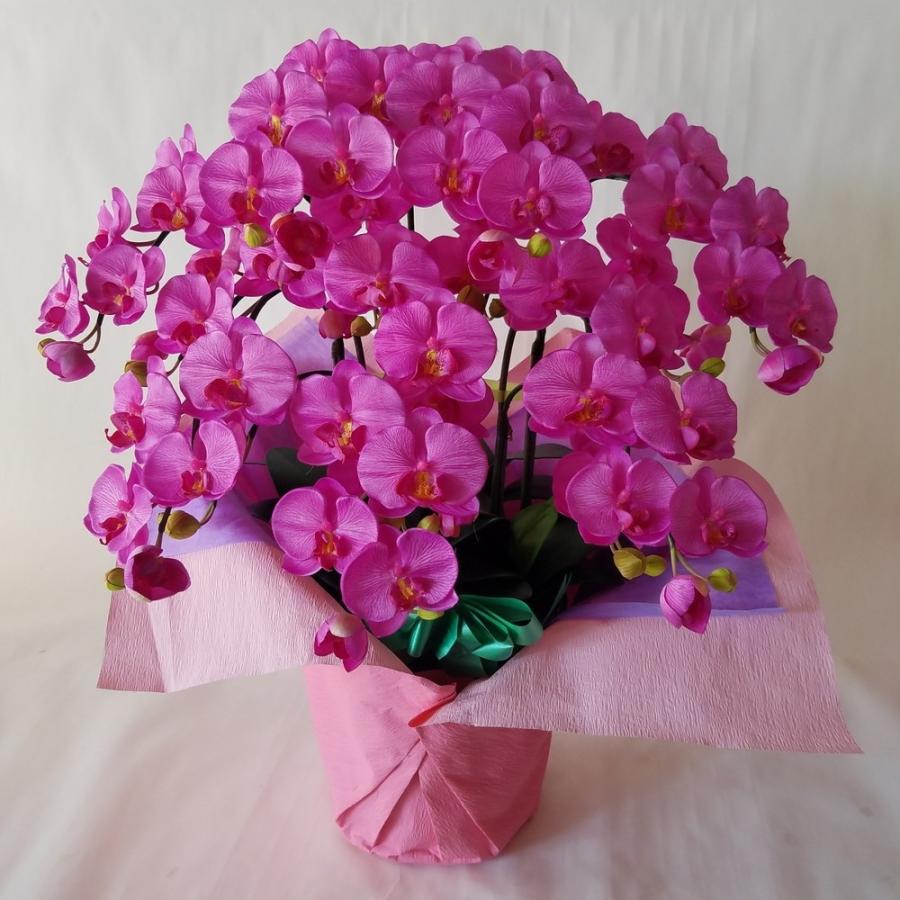 御供え花 仏花 造花アレンジ 白百合 カトレア 白赤胡蝶蘭 法事 お彼岸