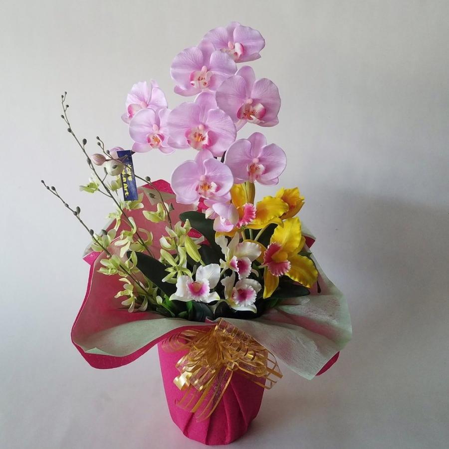 胡蝶蘭Ｍ ライトピンクアレンジ　Ｂ２（高さ４0cm） 造花アーティフィシャル\u003cbr\u003e胡蝶蘭Mライトピンク\u003cbr\u003e＆カトレア