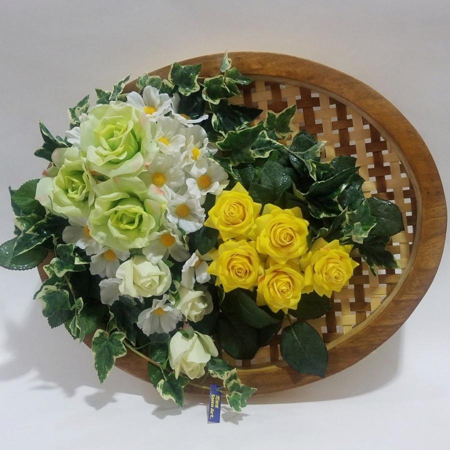 壁掛フラワーアレンジ(WL-24)　（高さ５４ｃｍ巾４４ｃｍ）、光触媒、造花，結婚祝、開店祝、新築祝）。