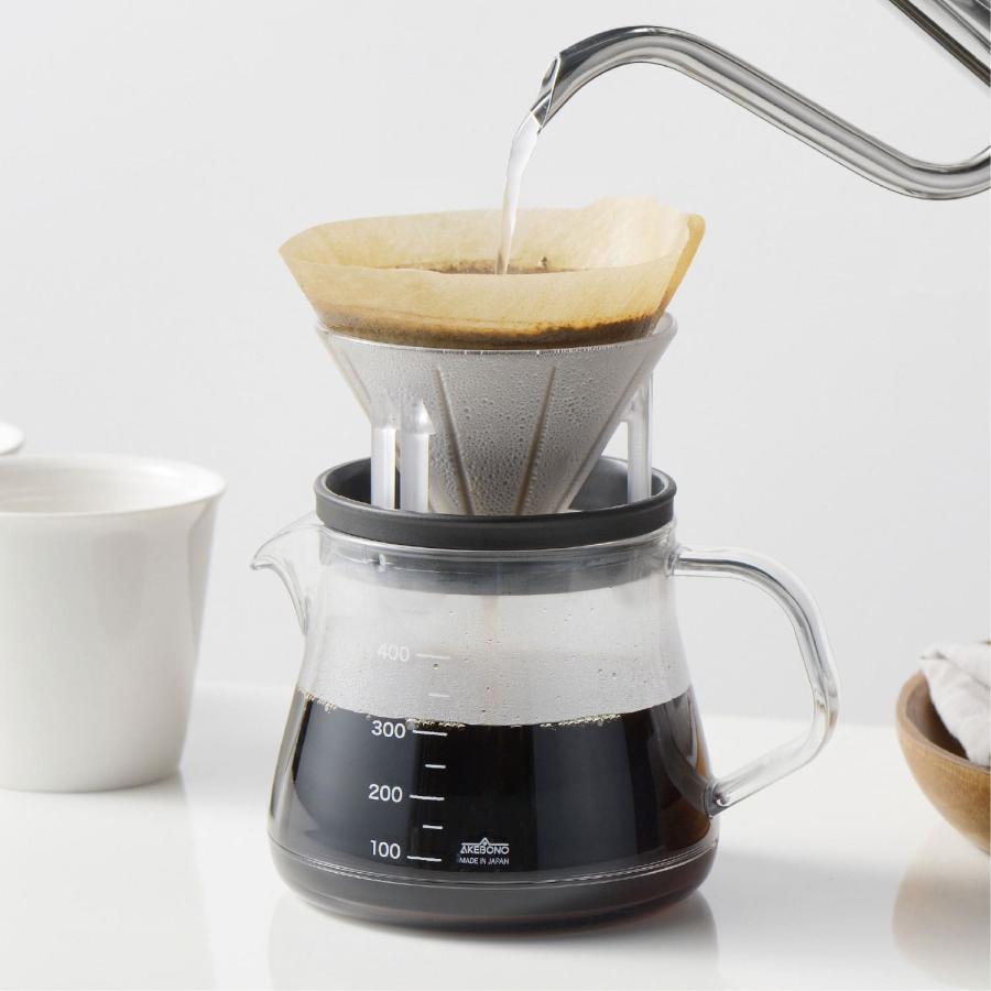 割れない 専用 ドリッパー付 コーヒーサーバー 400ml 保温