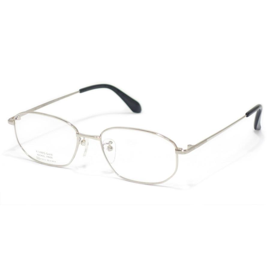 33-840W （53mm） K14WG 【14金ホワイトゴールド眼鏡フレーム ニッケルフリー 日本製】｜aihikino｜02