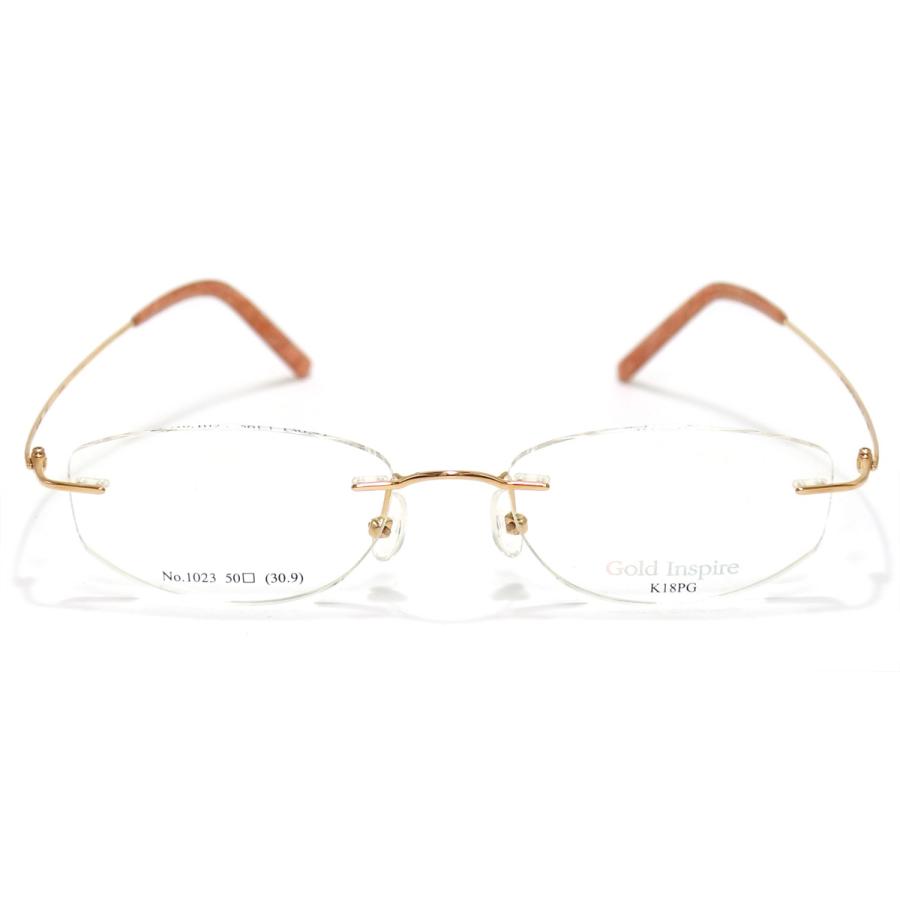 Gold Inspire 1023 K18pg 18金ピンクゴールド眼鏡フレーム 日本製 Gi 1023 サングラスのアイヒキノ 通販 Yahoo ショッピング