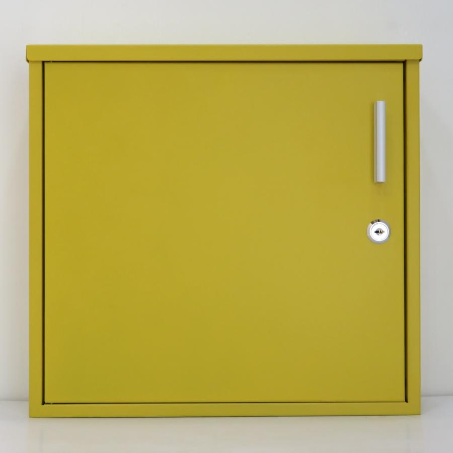 【特別セール】 6月30日まで 郵便ポスト郵便受けおしゃれ北欧大型メールボックス 壁掛け鍵付マグネット付イエロー 黄色ポストpm354-1