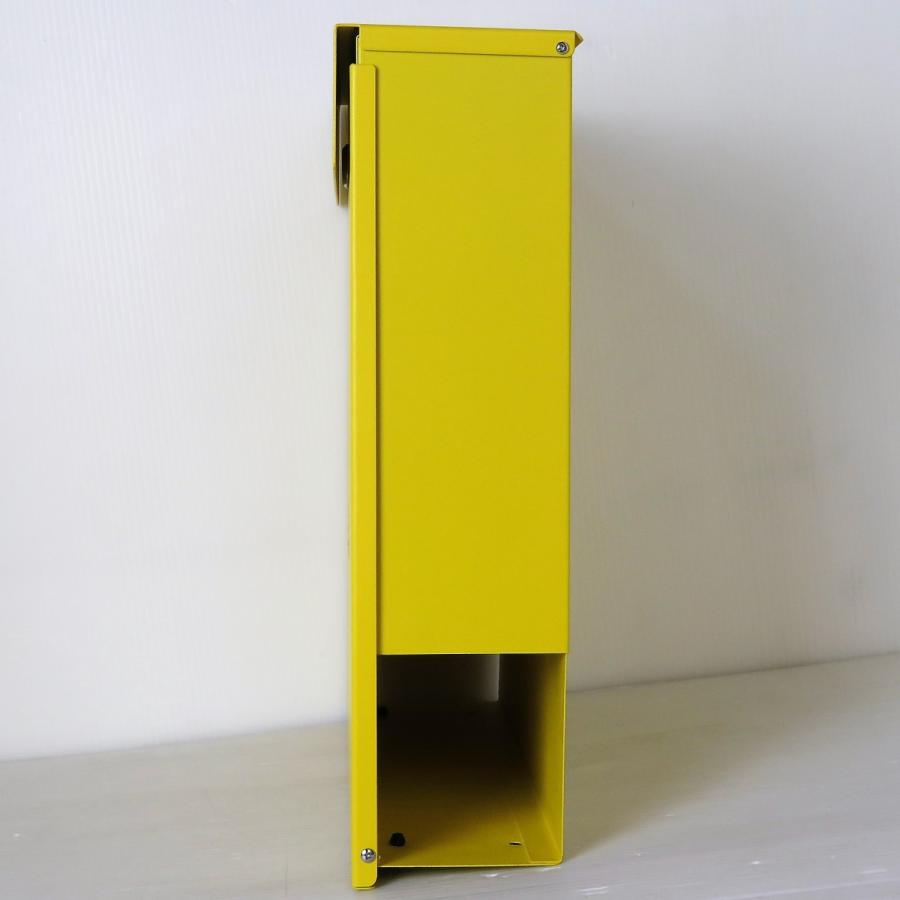 郵便ポスト郵便受けおしゃれかわいい人気北欧大型メールボックス 壁掛け鍵付きマグネット付きイエロー黄色ポストpm385 安い 門扉 玄関 Aupm385 ポスト 郵便受け アイホーム