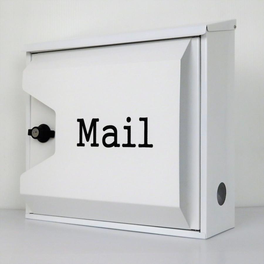 郵便ポスト郵便受けおしゃれかわいい人気北欧モダンデザイン大型メールボックス 壁掛けプレミアムステンレス ホワイト　白色ポストpm046