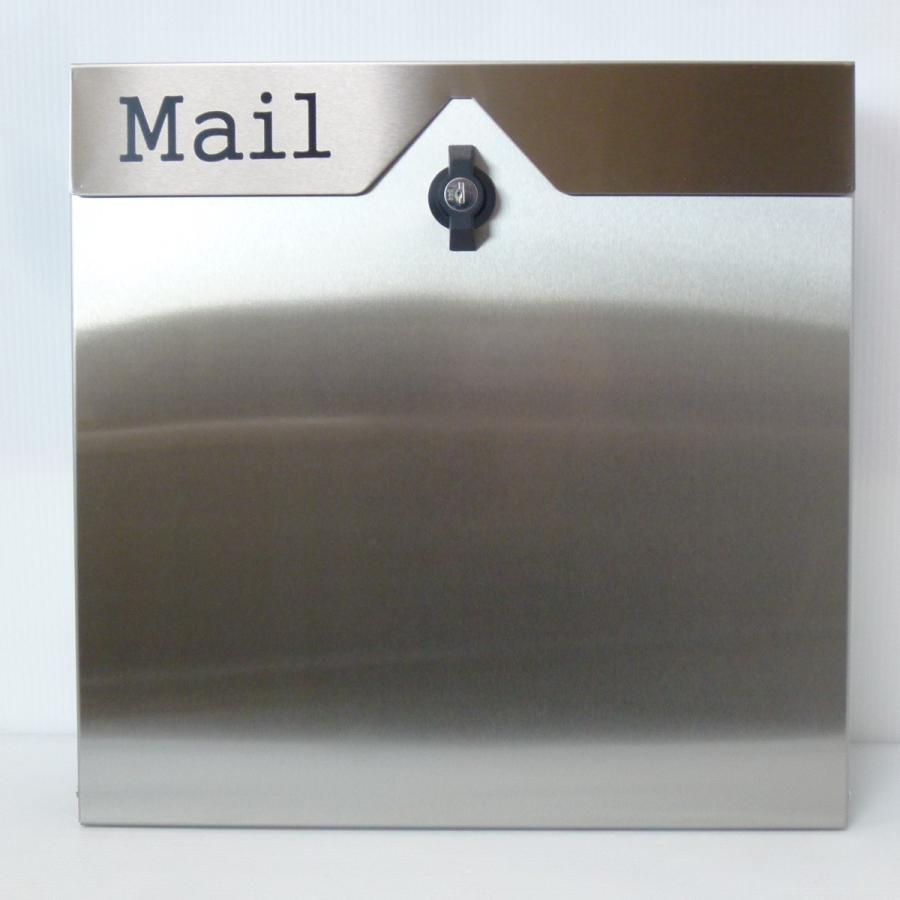 セール6月30日まで 郵便ポスト郵便受けおしゃれかわいい人気北欧大型メールボックス 壁掛けプレミアムステンレスシルバーステンレス色ポストpm151｜aihome｜02