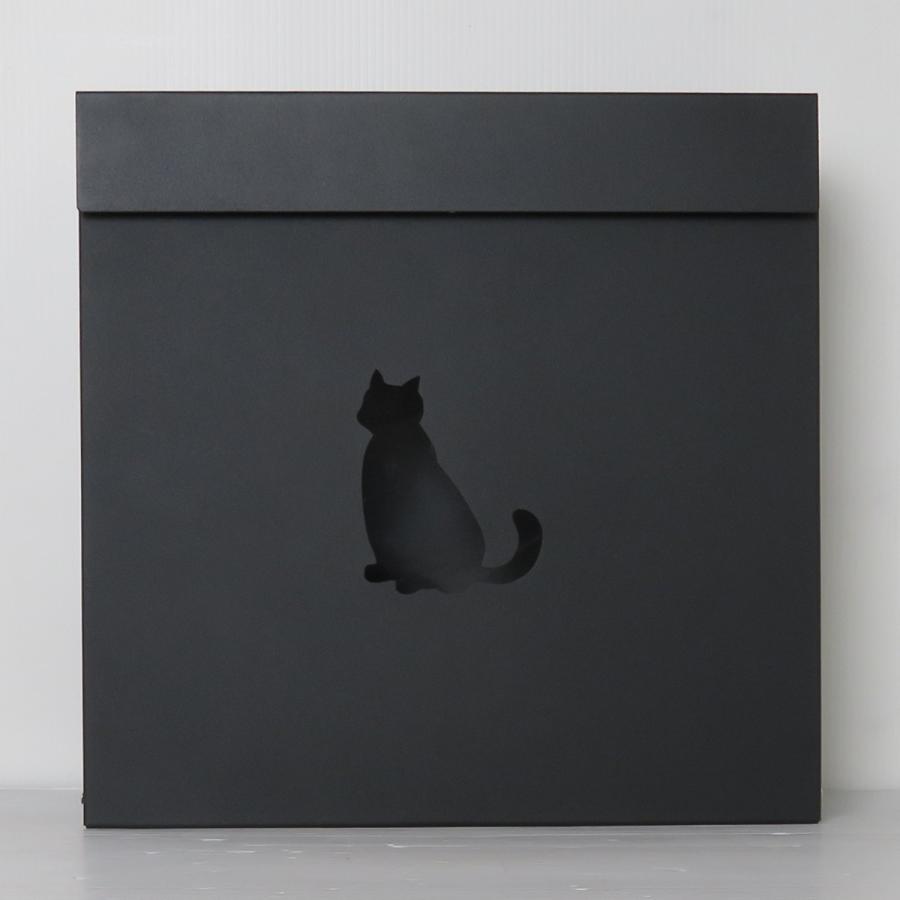 【特別セール】6月30日まで 郵便ポスト郵便受けおしゃれかわいい人気北欧大型メールボックス 壁掛け鍵付きマグネット付きブラック黒色ポストpm382