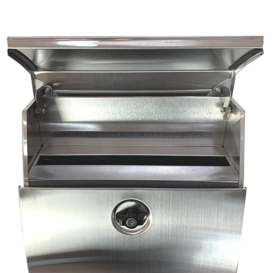 郵便ポスト郵便受けおしゃれかわいい人気北欧モダンデザイン大型メールボックス 壁掛けプレミアムステンレスシルバーステンレス色ポストpm251（訳あり） | ポスト | 04