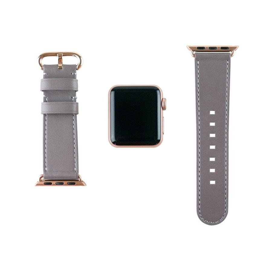 alto Leather Strap for Apple Watch セメントグレー（ゴールド金具