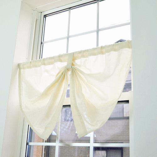 小窓用 オーダー レースカフェカーテン／生地サンプル／無地 綿