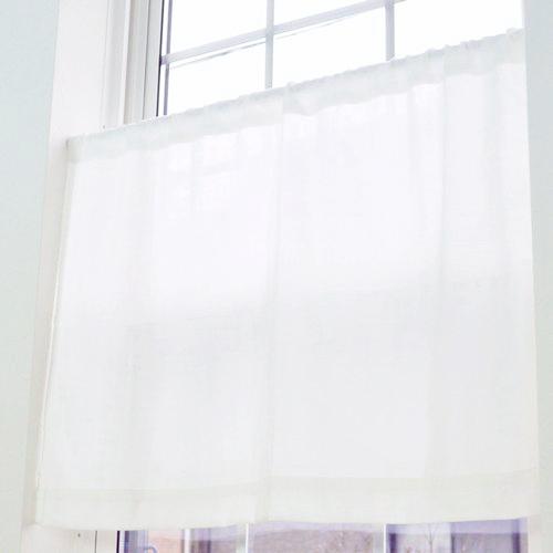 コットンレース生地☆カフェカーテン☆オーダーページ 小窓用 オーダー レースカフェカーテン／生地サンプル／無地 綿