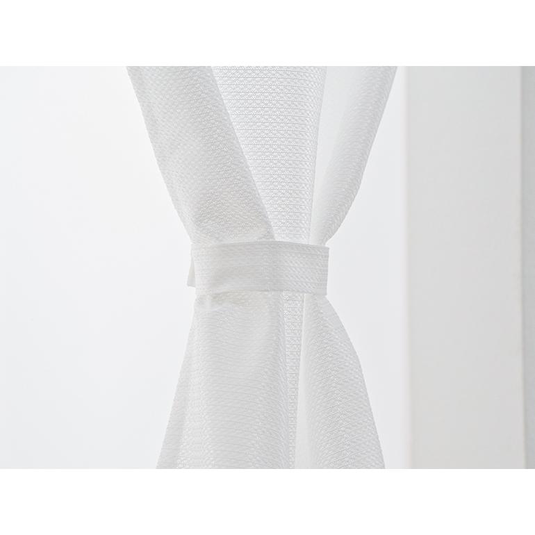 小窓用 オーダー レースカフェカーテン／生地サンプル／細かい編み模様の無地防炎ミラーレースカフェカーテン「カルティ」 |  | 08