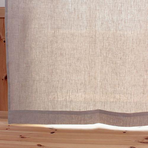 オーダーカーテン リネンカーテン／幅141〜200cm×丈15〜100cm／無地 麻