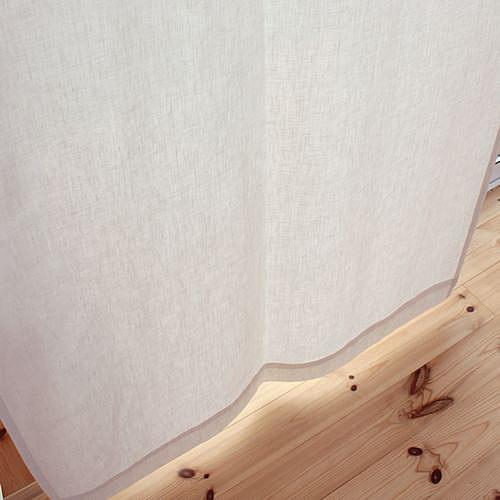 オーダーカーテン リネンカーテン／幅141〜200cm×丈101〜150cm／無地 麻（リネン）100％天然素材 カーテン フラットカーテン_12
