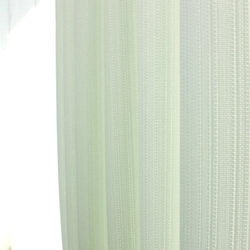 既製レースカーテン 2枚組／幅100cm×丈198cm／ストライプ柄 防炎省エネ