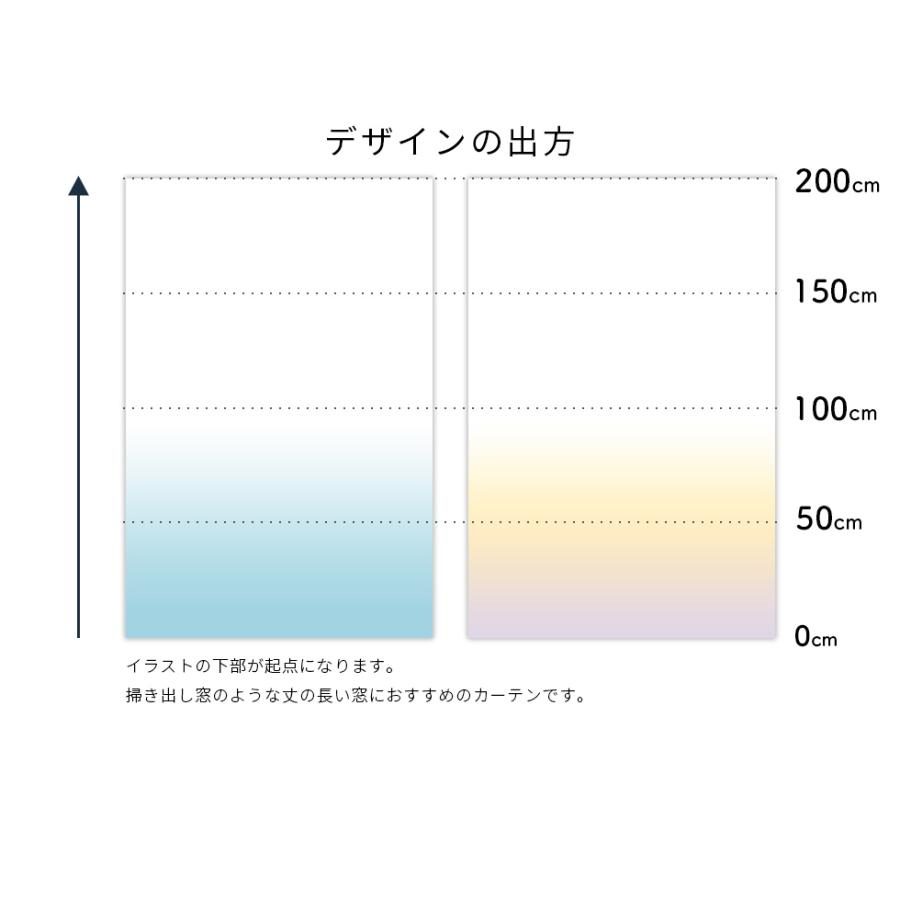レースカーテン オーダーカーテン／幅301〜400cm×丈90〜180cm／裾に向かって色づくグラデーションの遮像レースカーテン「ソフィア」_8