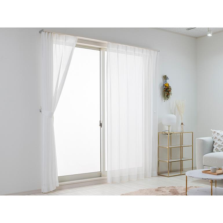 レースカーテン オーダーカーテン／生地サンプル／細かい編み模様の無地防炎ミラーレースカーテン「カルティ」 |  | 05