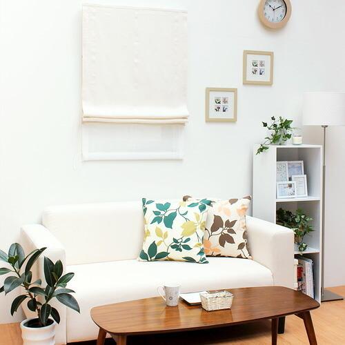 ローマンシェード ダブル／幅61〜90cm×丈81〜120cm／無地 麻（リネン）100％天然素材 ダブルシェード_13