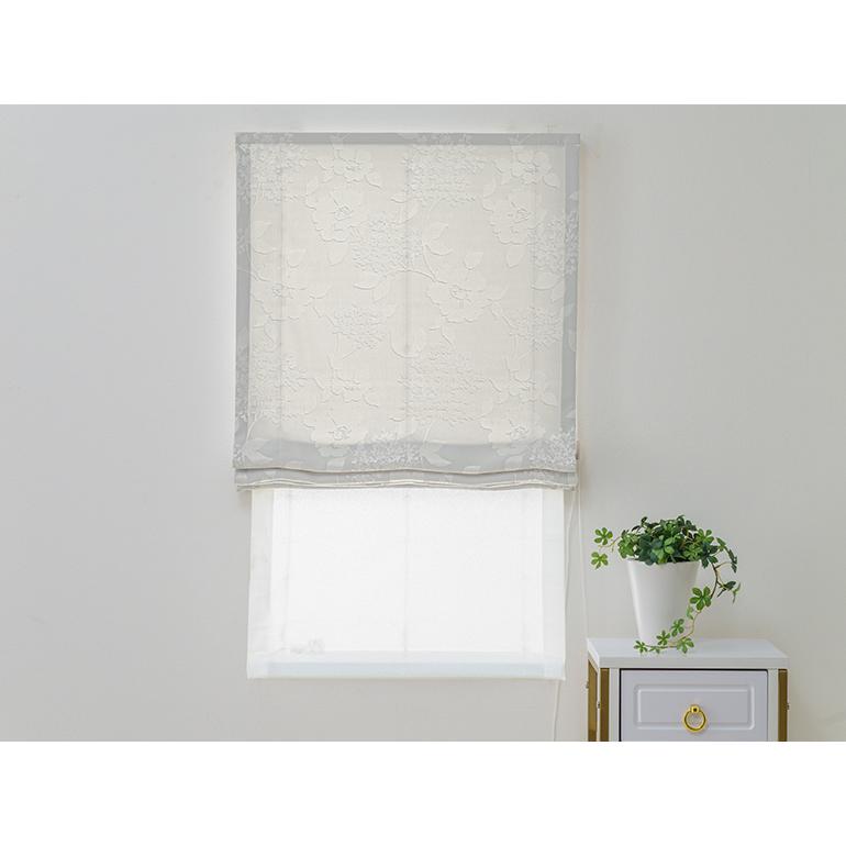 ローマンシェード ダブル／幅30〜60cm×丈201〜240cm／しっとりとした雰囲気のジャガード織りダブルシェード「アネモネ」_5