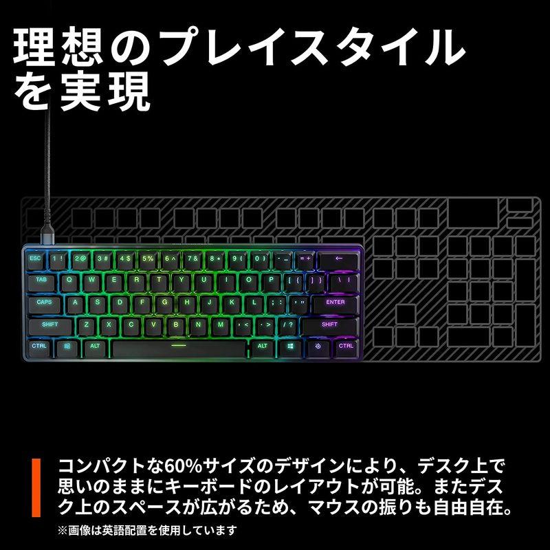 SteelSeries ゲーミングキーボード ミニサイズ Apex Mini JP 有線 日本語配列 OptiPoint光学スイッチ 搭