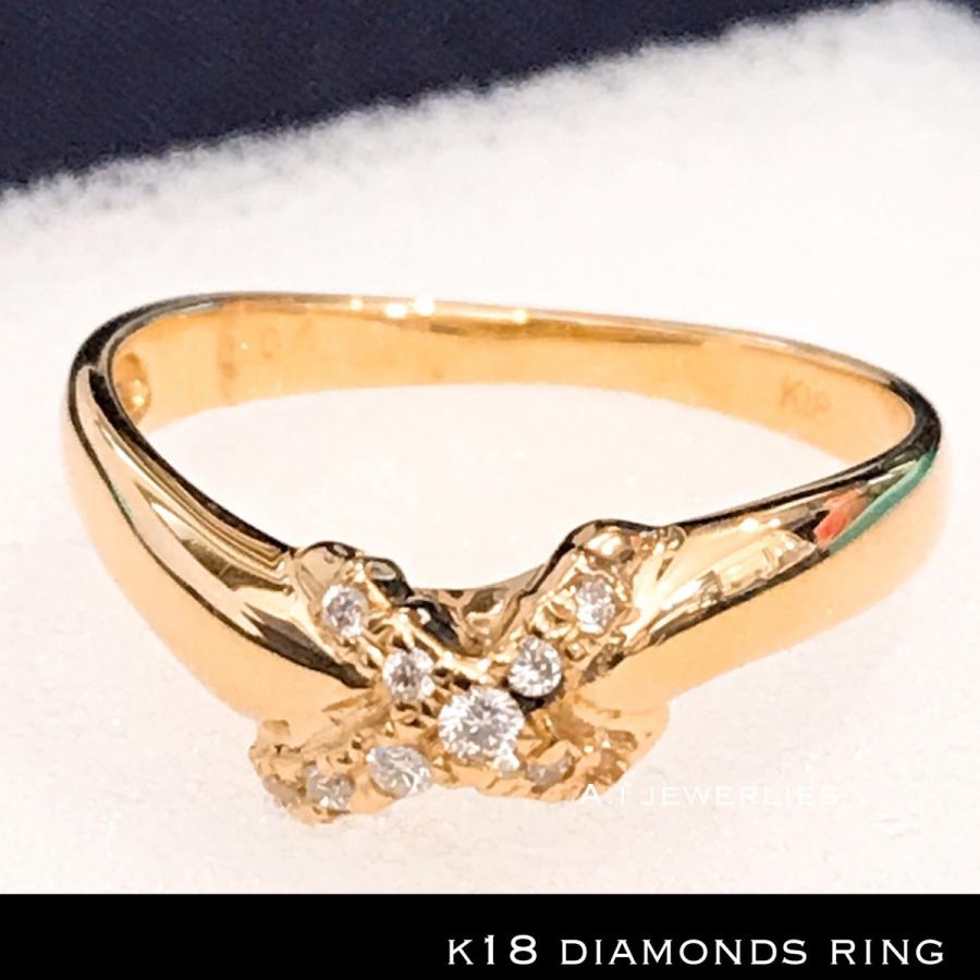 限定価格セール! リング 18金 ダイヤモンド k18 天然 ダイヤモンド リング / k18 diamonds ring k18, ミアサムラ 41955bcb