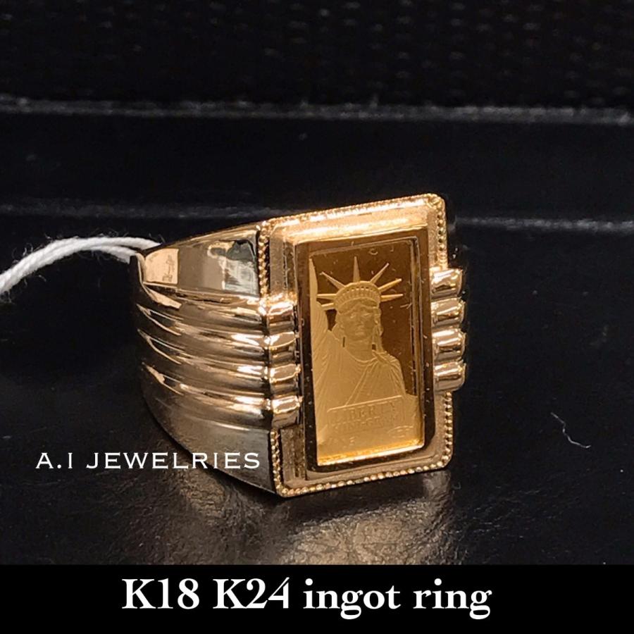 K18 純金 インゴット 入り リング 1g リバティ 自由の女神 18金 K24 ingod pure gold liberty ring  :k18k24ringingotliverty1g:A.I JEWELRIES GiNZA - 通販 - Yahoo!ショッピング