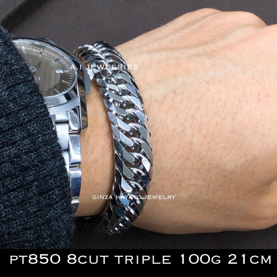 Pt850 プラチナ850 喜平 メンズ ブレスレット 新品 資産 本物8面トリプル 100g 21cm ブレスレット Pt8508triplekihei100g21cmblacretmens A I Jewelries Ginza 通販 Yahoo ショッピング