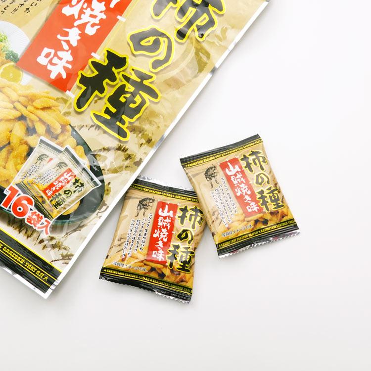 柿の種】【山賊焼き味】16袋入り3個セット 山賊焼き ニンニク生姜風味