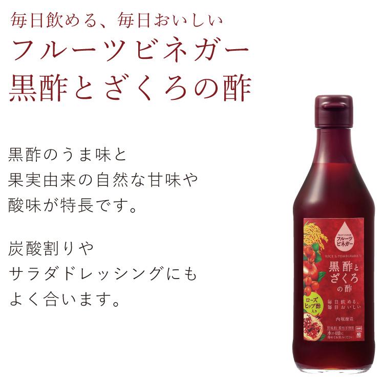 【母の日】内堀醸造 フルーツビネガー 黒酢とざくろの酢360ml×6本