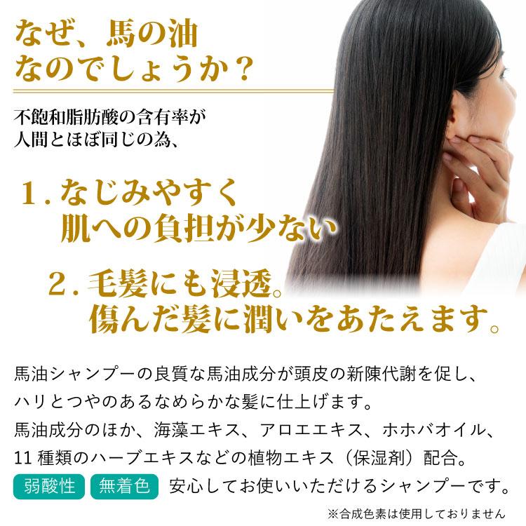 セット商品】馬油シャンプー・トリートメント・ボディーソープ 3本